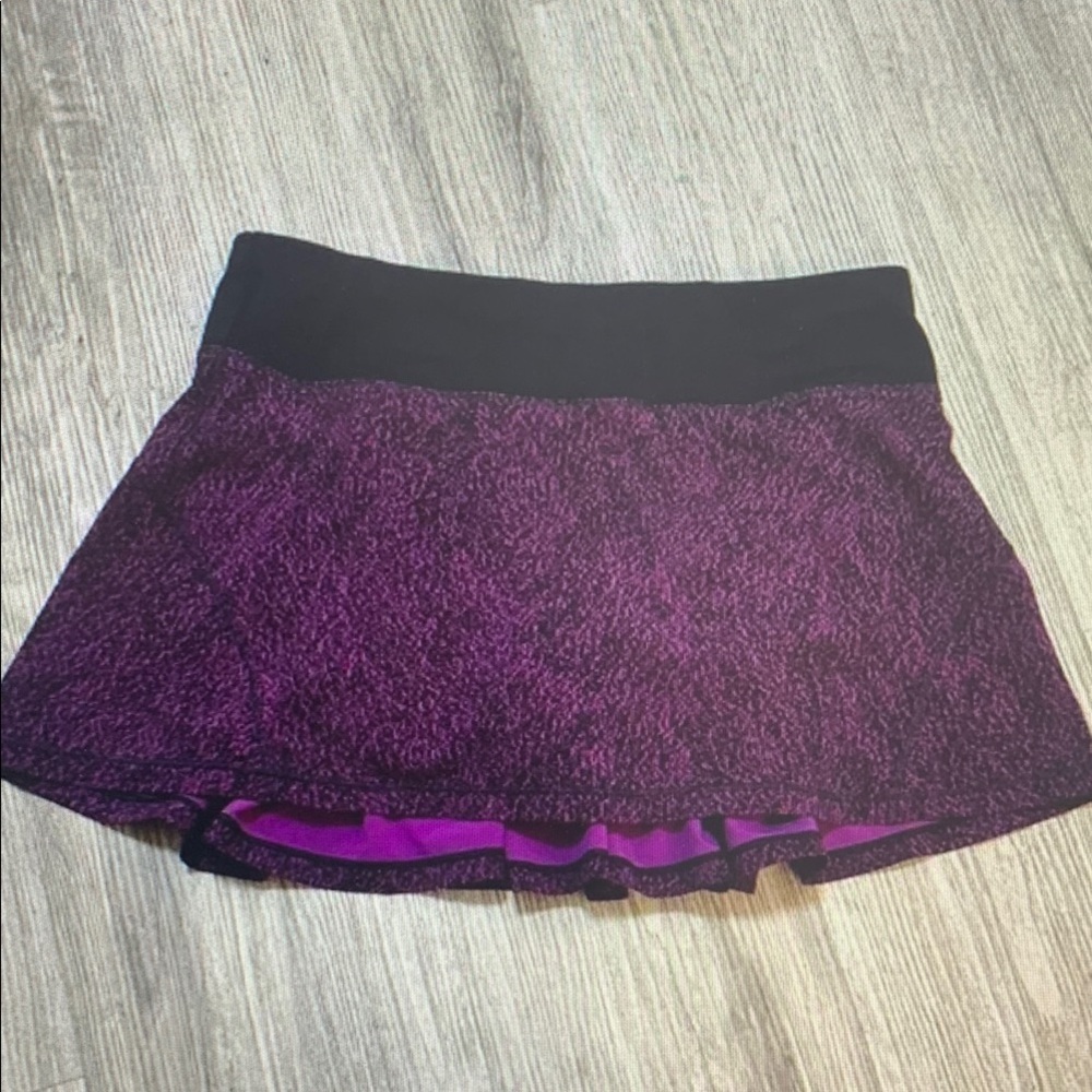 Purple and Black Women's Skirt